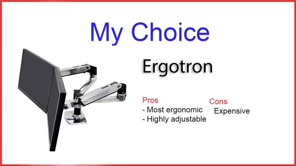Ergotron dual monitor arm